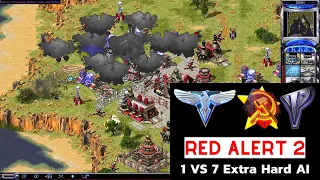 Red Alert 2 Yuri's revenge: Tyrrhenian Sea 1 vs 7 Brutal AI