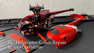 RC ERA C189 MD500 Helicopter Crash Repair Main Drive Gear Replacement