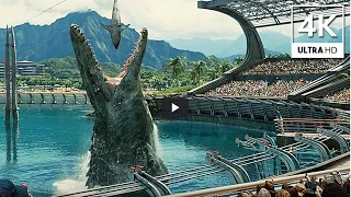 Jurassic World   Mosasaurus Feeding Show Scene 2015 Movie Clip 4K ULTRA HD