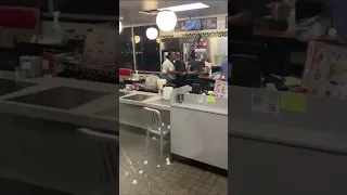 waffle house employee ONE-HANDED blocks thrown chair 🧇