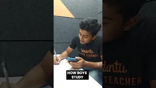 How Girls Study vs How Boys study! Boys vs Girls!! #shorts