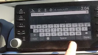 Navigation settings on a 2018 Honda Accord.