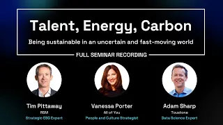 [ESG Leader Seminar] Talent, Energy, Carbon: Being sustainable in an uncertain and fast-moving world