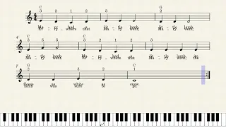 Easy Piano Tutorial: How to Play Mary Had A Little Lamb, Notes + Lyrics