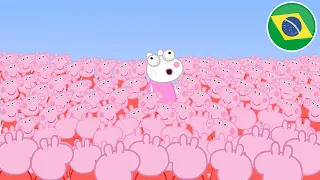 1000 Peppa vs 1 Suzy - Animação Engraçada