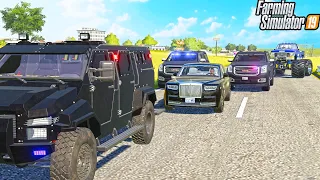 SECRET SERVICE MOTORCADE "ATTACKED" | S.W.A.T. | FARMING SIMULATOR 2019