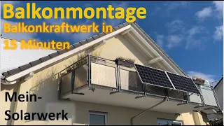 Solar Balkonkraftwerk am Balkon befestigen #Solar #Balkonkraftwerk