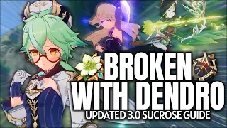 BROKEN with dendro! UPDATED Sucrose Guide - Artifacts, Weapons, Teams & Tips | Genshin Impact 3.0