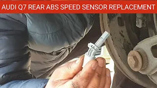 How to Change a Faulty Rear ABS Speed Sensor on AUDI Q7. AUDI ABS Speed Sensor Replacement Job.