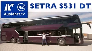 2018 Setra S531 DT - der neue Doppelstockbus: erster Eindruck, Sitzprobe, Mitfahrt