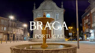 Discover the Night Beauties of Braga City | Portugal Walking Tour 4K 2023