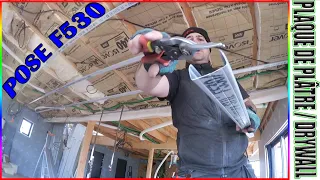 5/9 👍 Comment poser les fourrures F530 Placo au plafond... quelques conseils Pros 😁 / DRYWALL