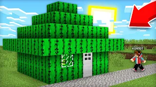 КТО ПОСТРОИЛ КАКТУСОВЫЙ ДОМ В НАШЕЙ ДЕРЕВНЕ В МАЙНКРАФТ | Компот Minecraft