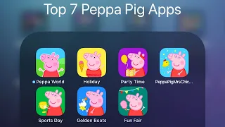 World of Peppa Pig,Peppa Pig Holiday,Pig Party Time,Peppa Happy Mrs. Chicken,Sports Day,Golden Boots
