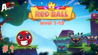 🔴Red Bounce Ball - Gameplay #1 level 1-15 (Android)