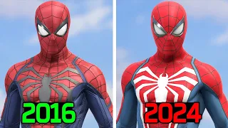 Evolution of ADVANCED SUIT in Spider-Man Games 2016-2024