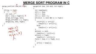 2- Merge Sort Program in C