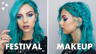 SIMPLE FESTIVAL MAKEUP & HAIR with Boots | ad