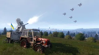 Russian Expensive Fighters Were Easily Shot Down by Ukrainian Anti-Air Weapon - Arma 3