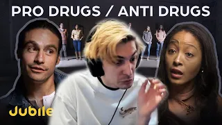 Should Recreational Drugs Be Legal? | xQc Jubilee Reaction