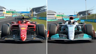 George Russell vs Carlos Sainz Hotlap Overlay | F1 2022 Hungarian GP Qualifying