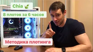 Chia майнинг, 8 плотов за 6 часов. Температурные показатели. Как ускорить процесс.