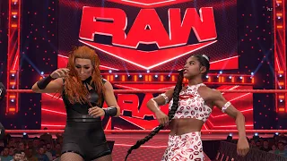 FULL Match - Bianca Belair vs. Becky Lynch's - Flaming Table - WWE 2K22 : Raw