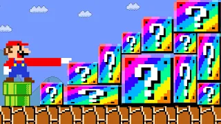 Super Mario Bros. but RAINBOW Question Blocks Are Random Sizes... | 2TB STORY GAME