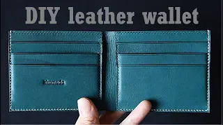 [tutorial] Making bifold wallet / DIY Leather wallet / Leather craft