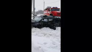 Страшная авария на пересечении Киевского шоссе и окружной под Смоленском 19.02.2018 г.