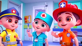 Doctor vs Police And Fireman Song & Dream Jobs Song | Pipokiki Nursery Rhymes & Kids Song