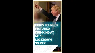 Boris Johnson pictured drinking at No 10 lockdown 'party'