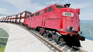 Crazy High Speed Train Crashes #86 - Beamng drive | Dancing Cars