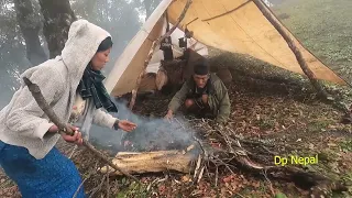 Himalayan shepherds shelter making processing//himlayan shepherds camping life style
