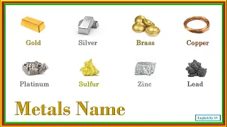 The Metals Name vocabulary in English | List of Metals in English