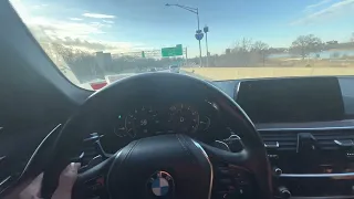 BMW 540i POV DRIVE CUTTIN UP ON HIGHWAY WITH POOR LANE ETIQUTTE DRIVERS