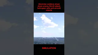 Ukrainian soldiers shoot down enemy KA 52 attack helicopter with anti aircraft missile