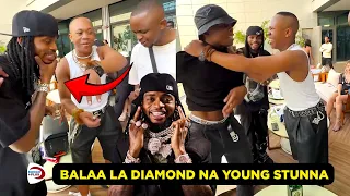 TAZAMA BALAA LA DIAMOND PLATNUMZ NA YOUNG STUNNA WA SOUTH AFRICA WAKIFANYA FREESTYLE YA AMAPIANO