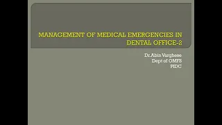 MEDICAL EMERGENCIES 2