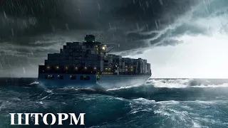 The biggest waves filmed from a container ship during a storm