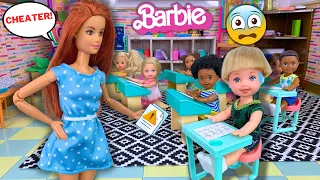 Barbie Doll Tommy Caught Cheating at School Story