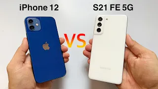 iPhone 12 vs S21 FE 5G Detailed Comparison & Review | Which Gives More Value in 2022? (HINDI)