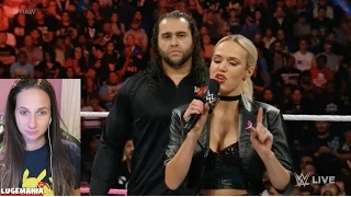 WWE Raw 10/10/16 Rusev interrupts Sasha and Charlotte
