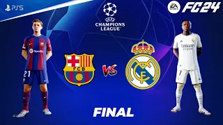 EA Sports FC 24 - Barcelona vs Real Madrid | UEFA Champions League 23/24 Final Match | PS5™ [4K60]