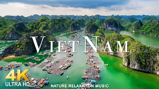 FLYING OVER VIETNAM (4K UHD) Amazing Beautiful Nature Scenery & Relaxing Music - 4K LIVE VIDEO