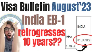 EB1 retrogression 10 years for India? August 2023 Visa Bulletin