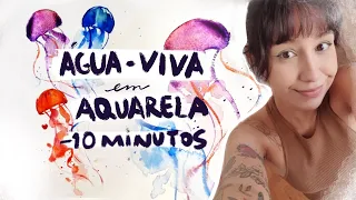 Como PINTAR ÁGUA VIVA em AQUARELA [AQUARELA p/ INICIANTES] - Lena Mao