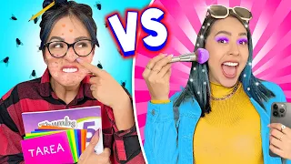 POPULAR VS NERD POR 24 HORAS 📚😢 | Karla Bustillos