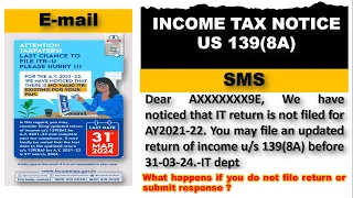 Attention Taxpayers! Unfiled ITR for AY2021-22? Here's What You Need to Do, ITR U Update ITR 139(8a)