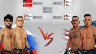 РОССИЯ vs АМЕРИКА в ТУРНИРЕ UFC / Хабиб Нурмагомедов и другие
